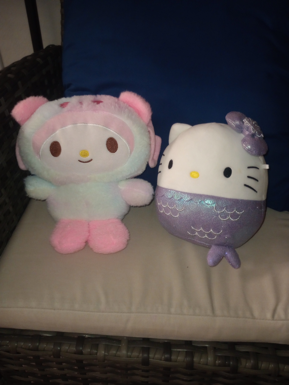Sanrio Pastel My Melody & Hello Kitty Mermaid Squishmello